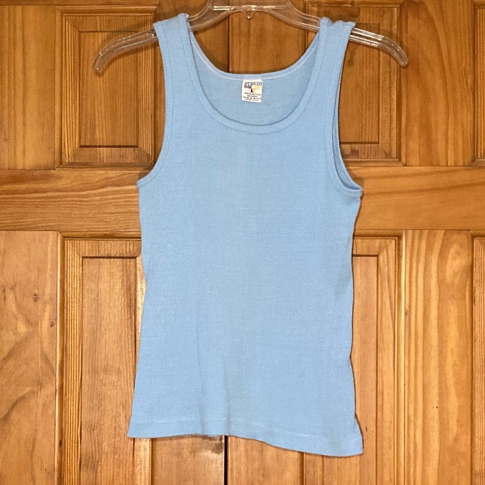 NWOT Apricot Bay Vintage 80s Tank Top Blue Size L Large